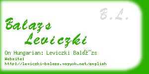 balazs leviczki business card